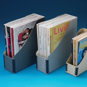 Large Corrugated Magazine Storage Boxes - Hollinger Metal Edge