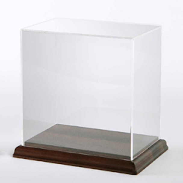 Rectangular Acrylic Vitrine with Walnut Base