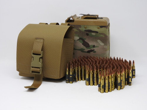 BFM-200 Pouch B-Multicam, (Magazine Shown is Coyote Tan-Tan Top-sold Separately-Linked Ammunition also Sold Separately ).