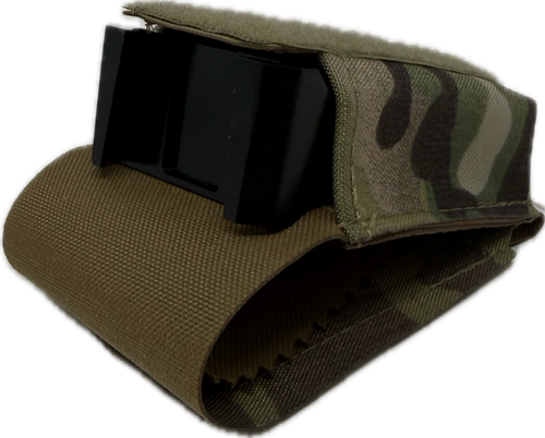 Tribe Tactical Supply CNC MCR Magazine Adapter-Black in Tribe Tactical Supply Insert Holder-Flap Open-MultiCam