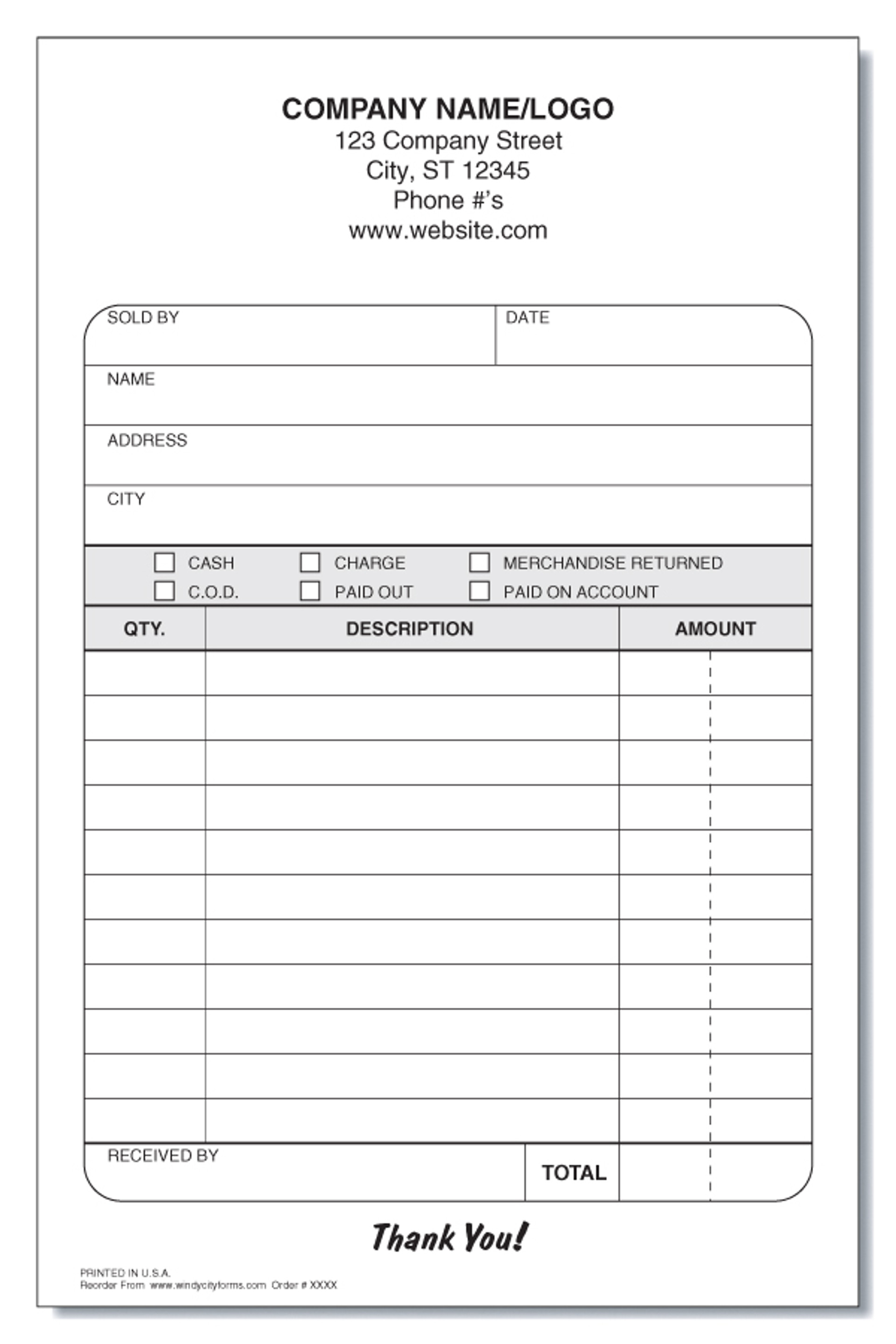 Flooring Work Order/Invoice Windy City Forms