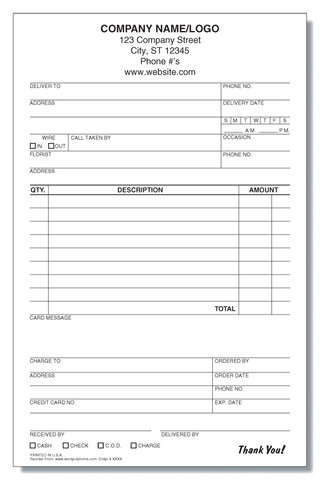 Electrical Work Order Invoice | Windy City Forms