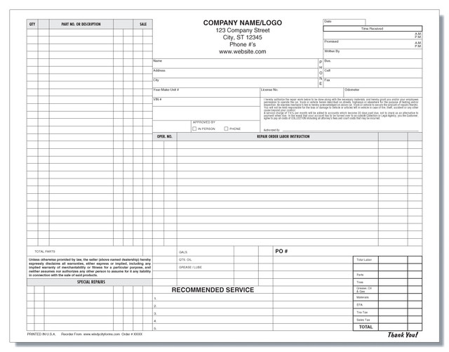 Additional Work Authorization Form - Windy City Forms