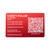 Just Scan This permanent business card anodized red front