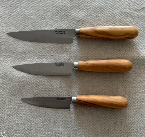 Olive Wood Kitchen Knife Straight S/Steel