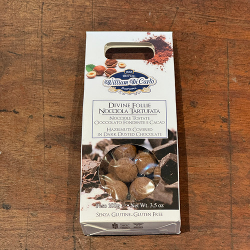 Hazelnuts Covered in Dark Dusted Chocolate