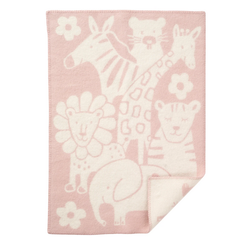 Picnic Pink Lambswool Blanket 65x90cm