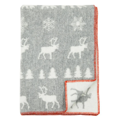 Wilderness Grey Lambswool Blanket 90x130cm