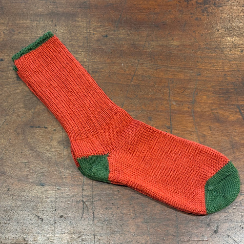 Exmoor Wool Sock Burnt Orange & Violet