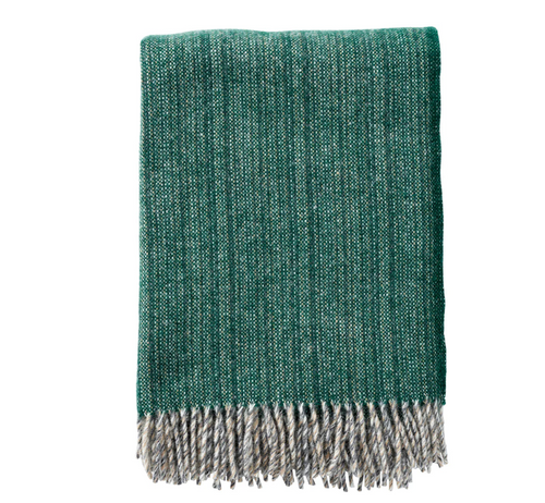 Björk Forest Green Lambswool Throw