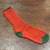 Exmoor Wool Sock Burnt Orange & Violet