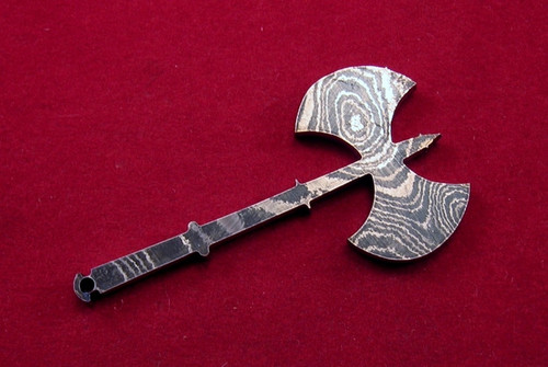 Alabama Damascus Axe Mini Blank / ADS-Mini D-Axe-DKB