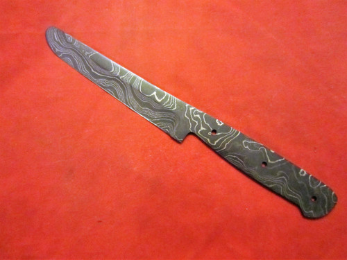 Alabama Damascus Steak Blank / ADS0105-DKB