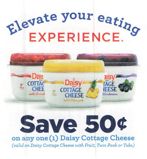 *EXPIRED* DAISY COTTAGE CHEESE WITH FRUIT, TWIN PACK OR TUBS, ANY $0.50/1 EXP - 12/31/23