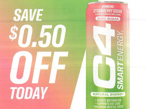 C4 SMART ENERGY CARBONATED BEVERAGE, ANY $0.50/1 EXP - 12/31/24