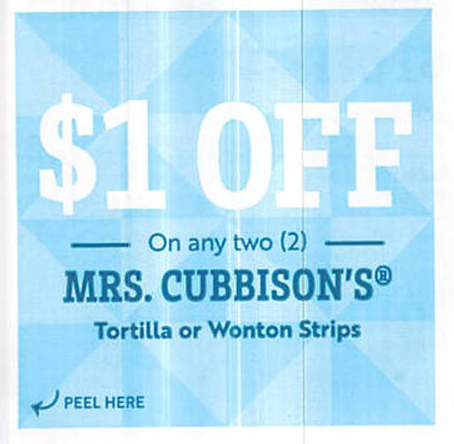 MRS. CUBBISON'S TORTILLA OR WONTON STRIPS (DND), ANY TWO $1.00/2 EXP - 09/17/24