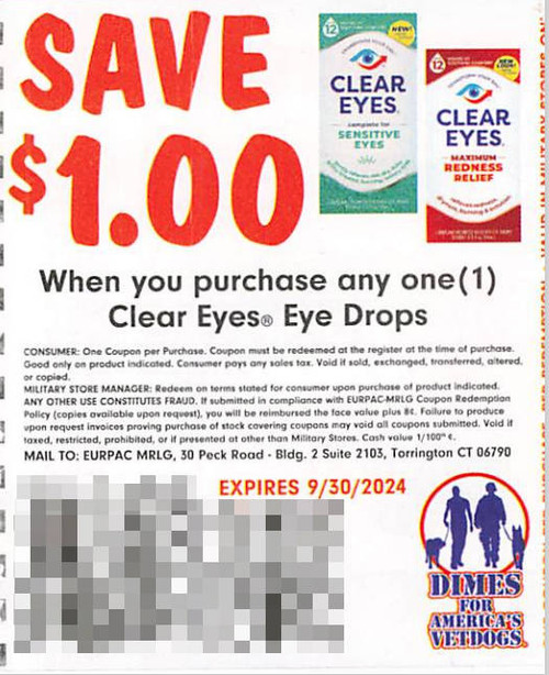 CLEAR EYES EYE DROPS, ANY $1.00/1 EXP - 09/30/24