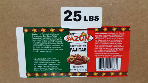 Don Sazon Fajita Seasoning 25lbs