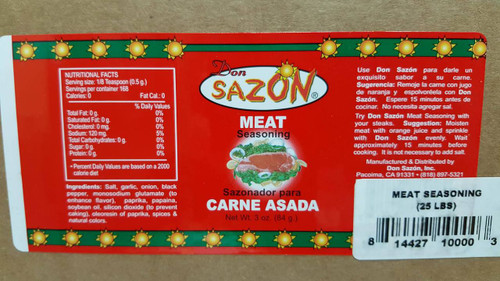 Don Sazon Meat Seasoning 25lbs