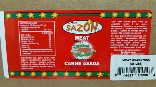 Don Sazon Meat Seasoning 25 lbs