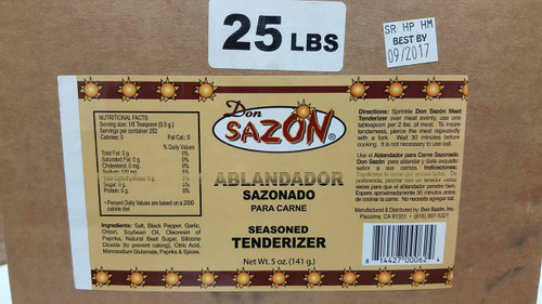 Don Sazon Meat Tenderizer Seasoning 25 lbs