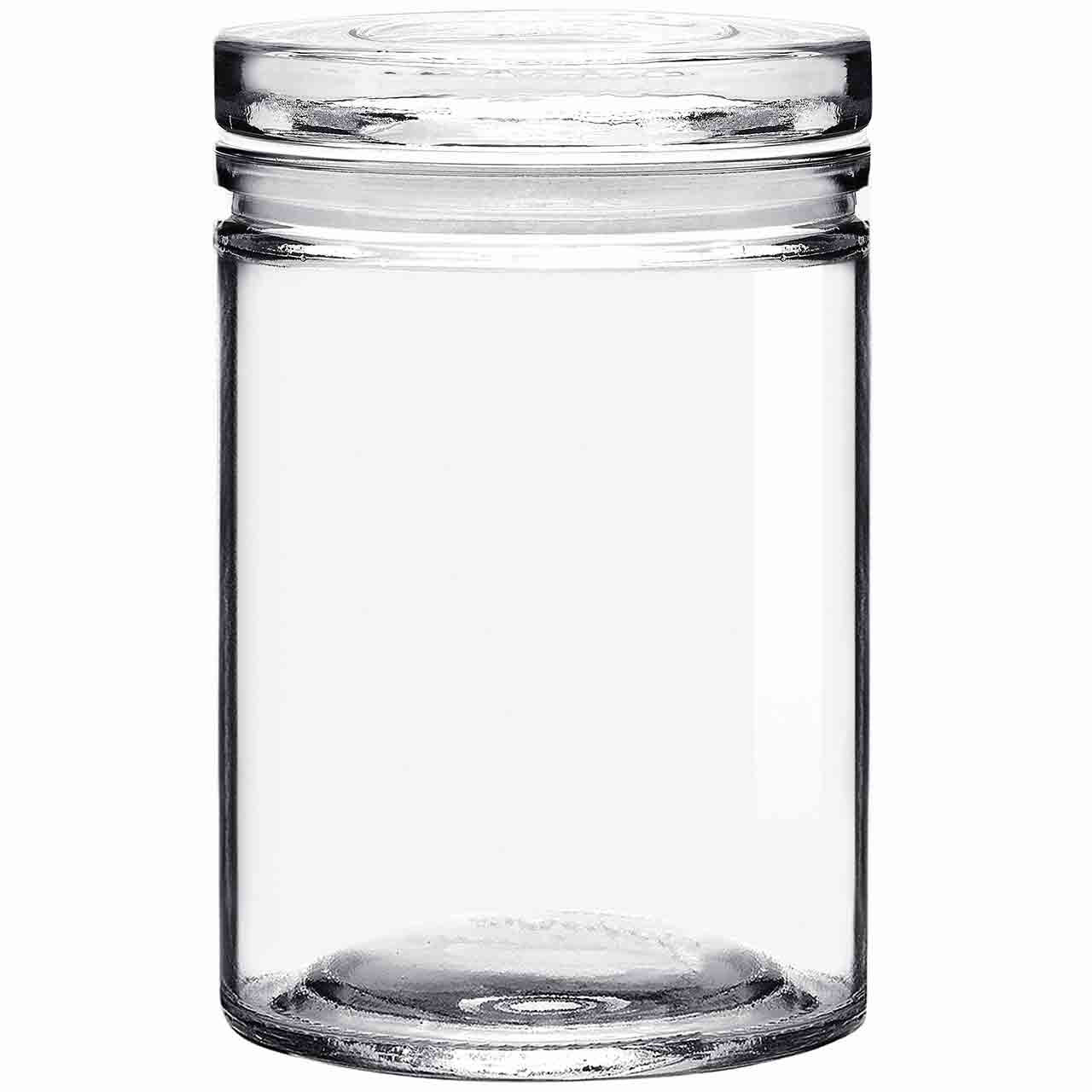 Calypso Glass Candle Jar with Airtight Glass Lid 12 oz - Sample