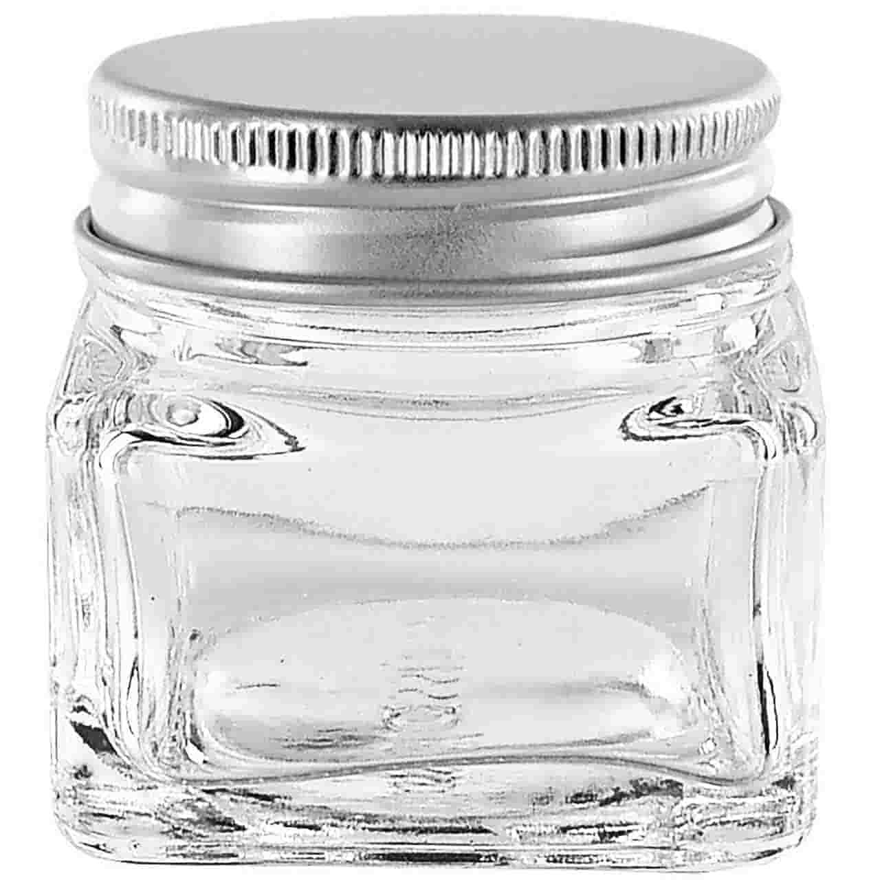 6 oz. French Square Glass Jar, 43mm 43-485 - The Cary Company