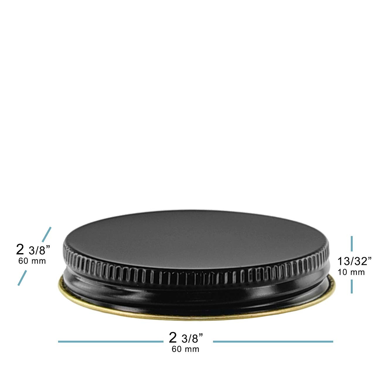 Screw Cap 58/400 Electrolytic Tinplate Black Finish With Plastisol