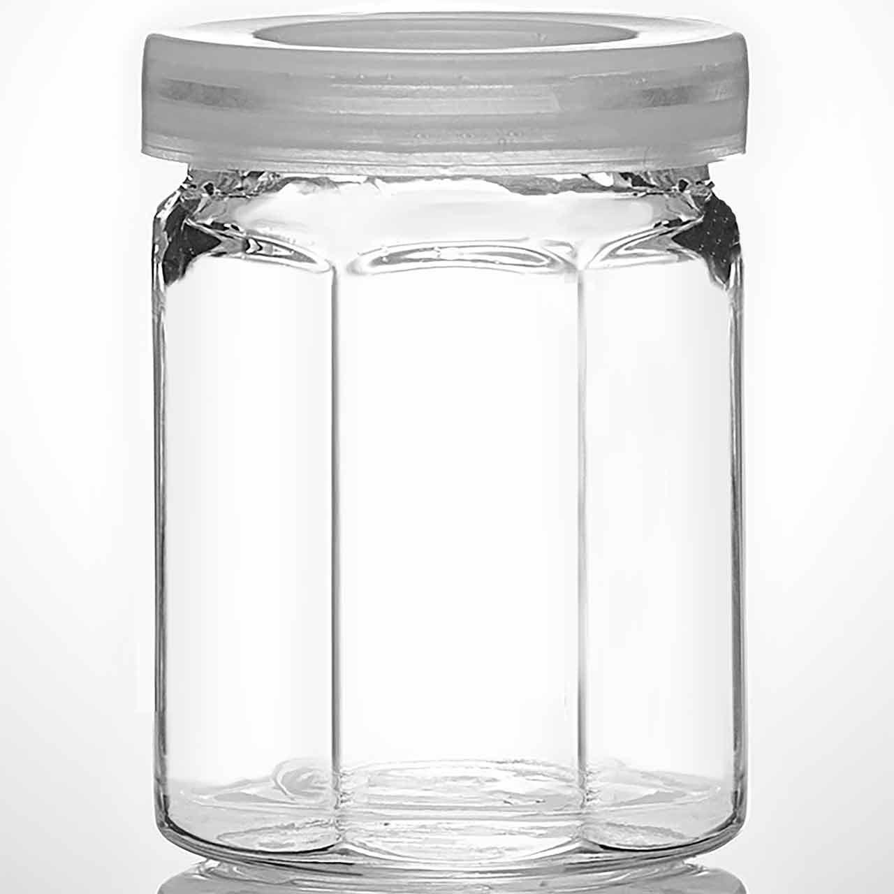 RW Base 2 oz Square Clear Glass Herb Storage Jar - with Cork Lid - 1 1/2 x  1 1/2 x 2 - 10 count box