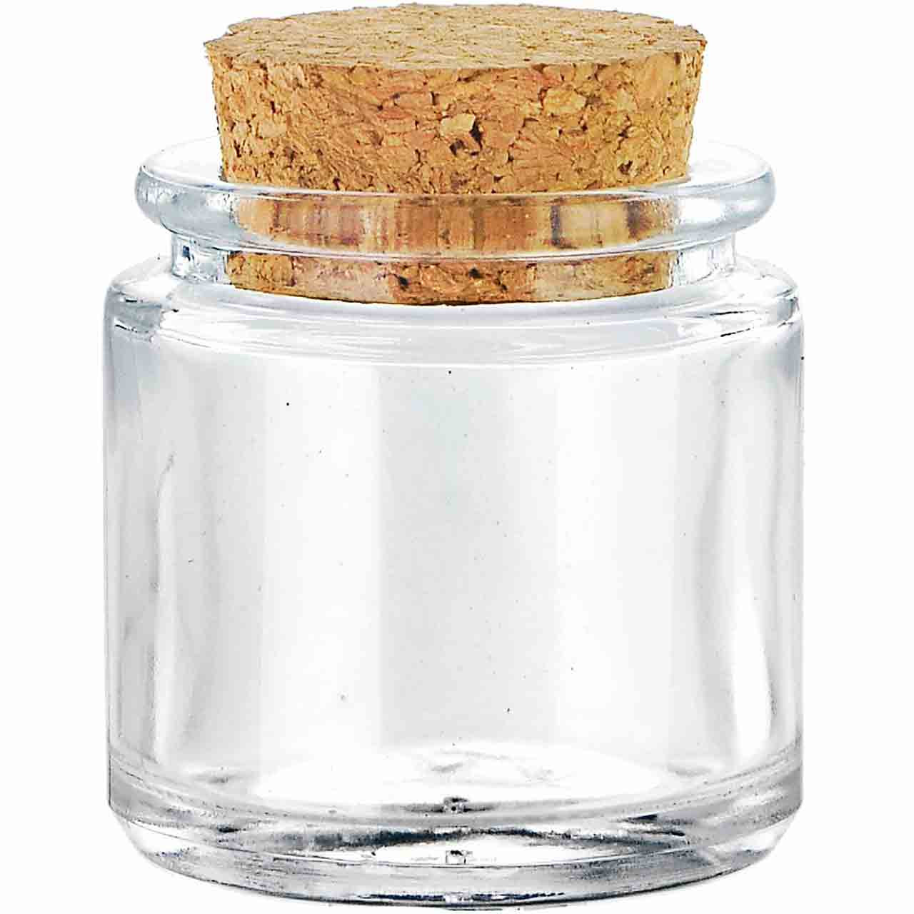 16oz. Authentic Jar Recycled Glass With Cork - Glassnow