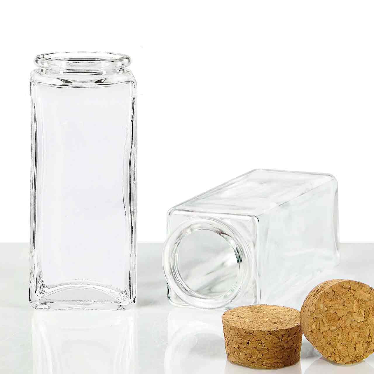 The Container Store 3 oz. Glass Spice Jar Gold Pkg/12, 1-3/4 diam. x 3-3/4 H