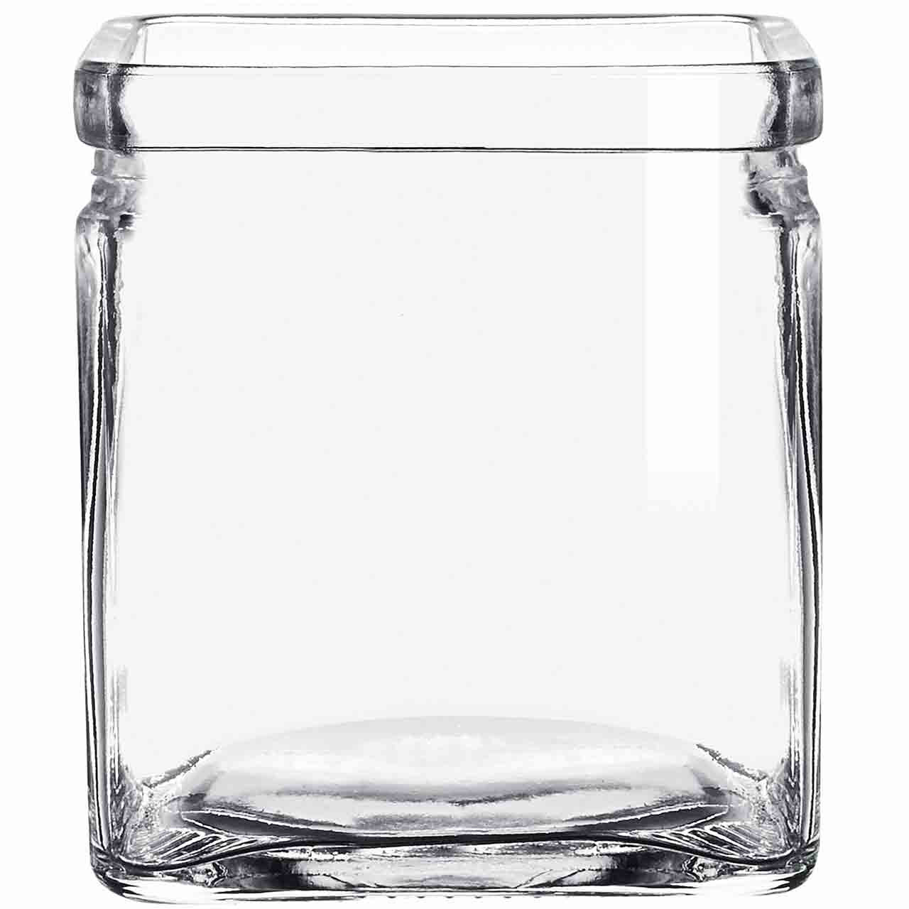 Square Half Seperated Glass Food Storage Container - China Candle Holder  and Glass Jar price