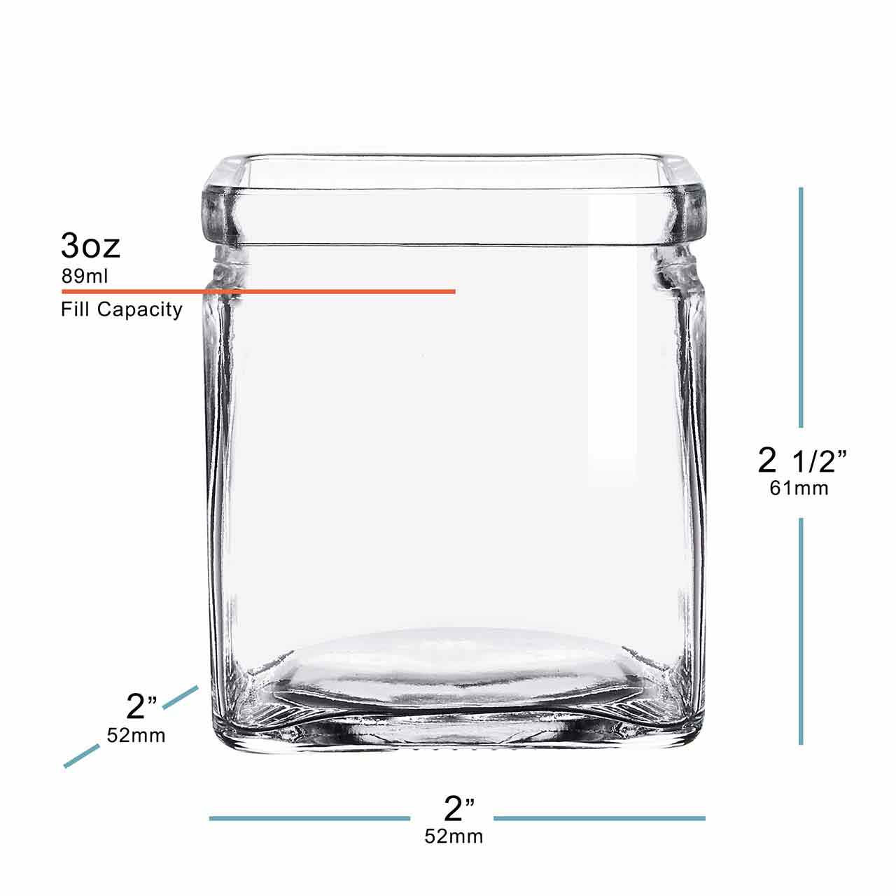 Square Half Seperated Glass Food Storage Container - China Candle Holder  and Glass Jar price