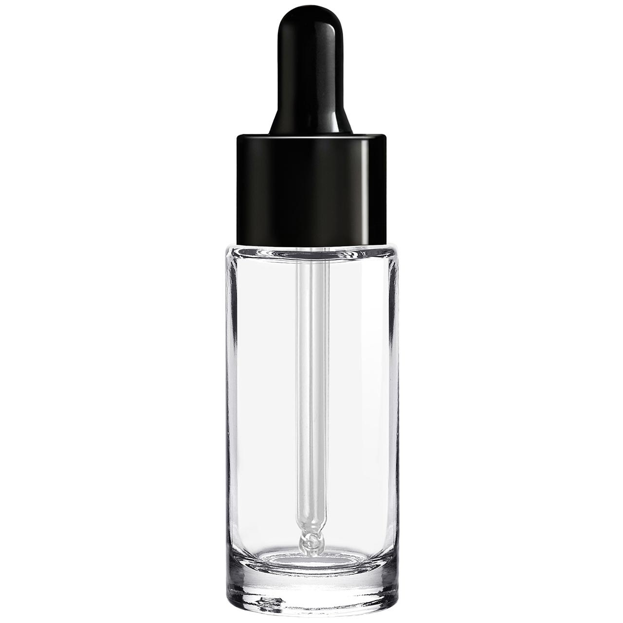1 oz Cylindra Clear Glass Bottle with Dropper | Glassnow