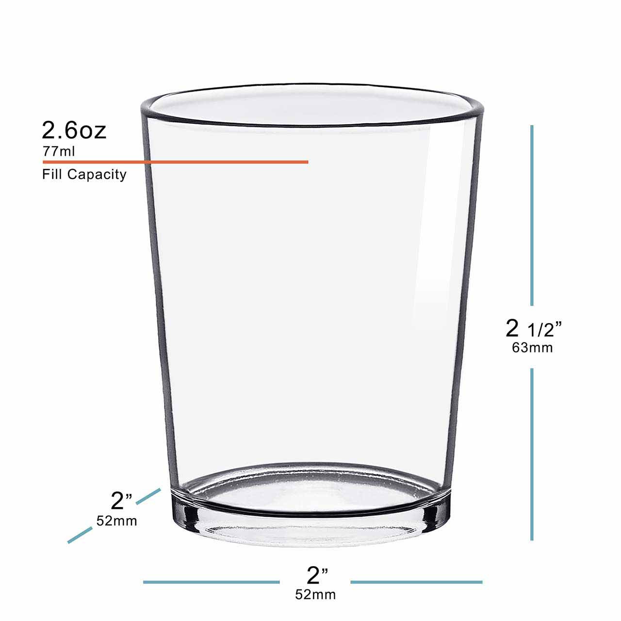 Shot Glass - 1 oz Dimensions & Drawings