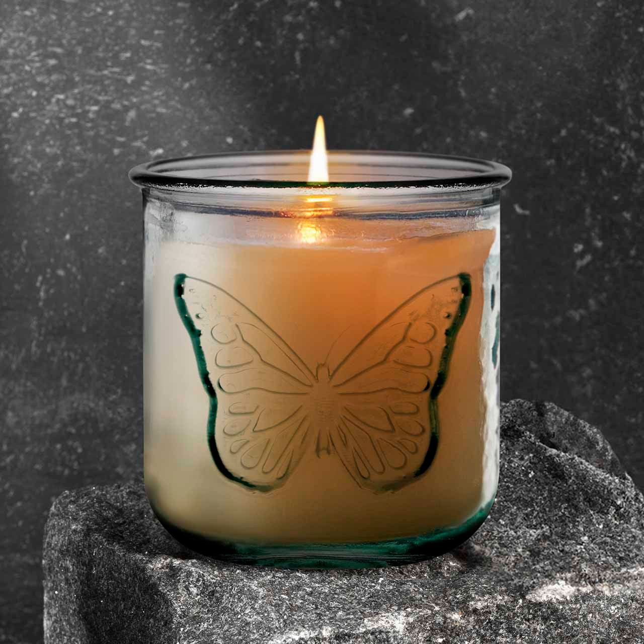 10 oz Classico Butterfly Candle Container Clear | Glassnow