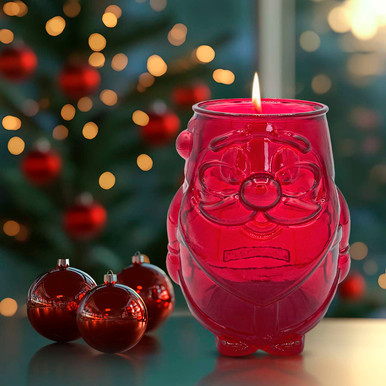20 oz Smiley Santa Glass | Glassnow
