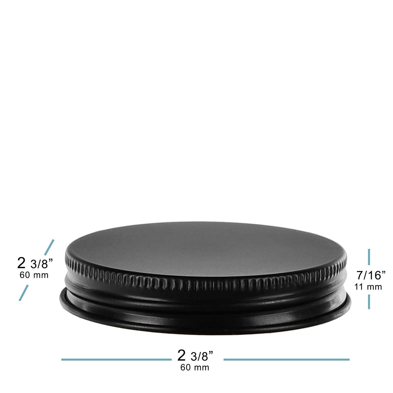 Screw Cap 58/400, Black Matte Tinplate with PE Liner | Glassnow