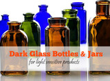 What color bottles & jars should I use for my light sensitive products?