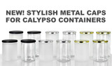 New! Stylish Metal Caps for Calypso Containers