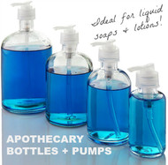 Apothecary Bottles + Pumps for Your Soap & Lotion Products