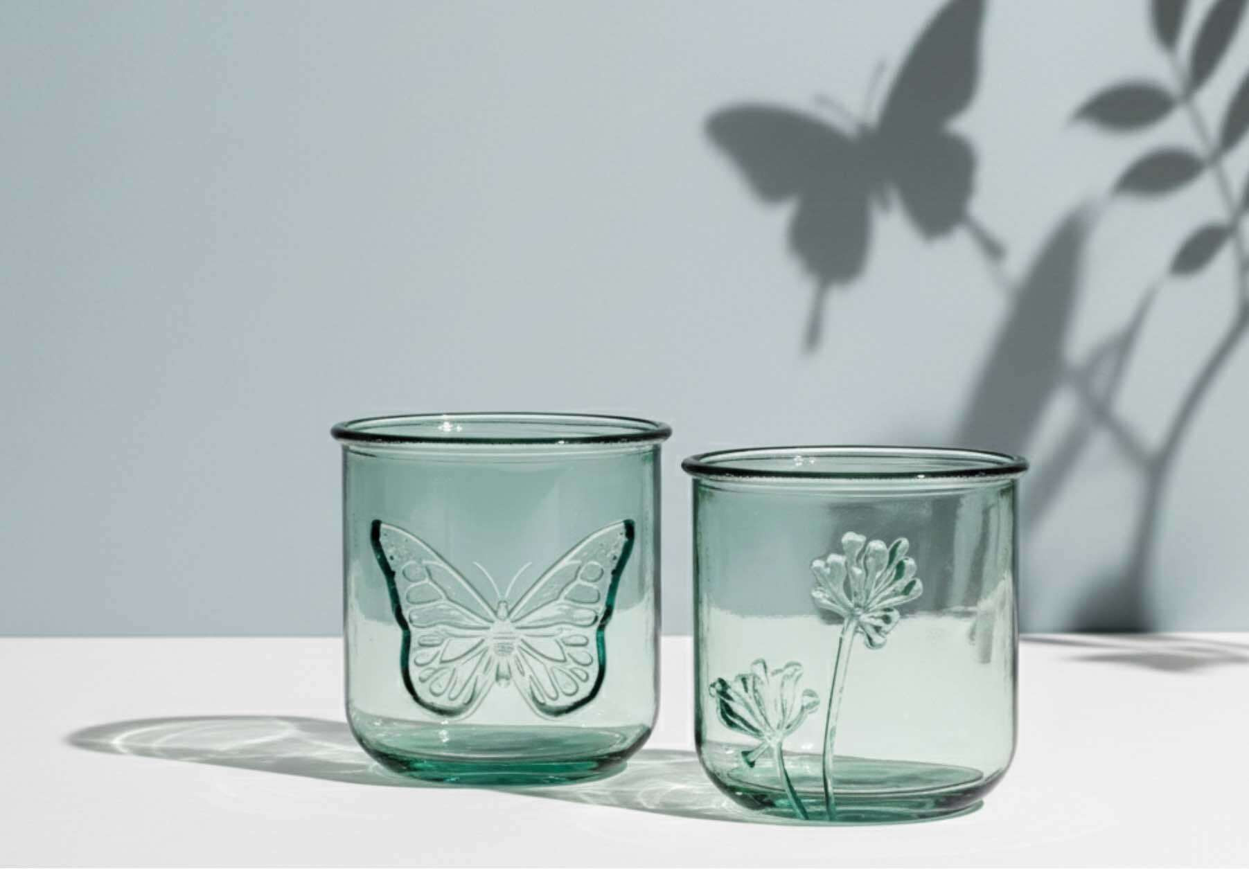 Flora and Butterfly Candle Containers