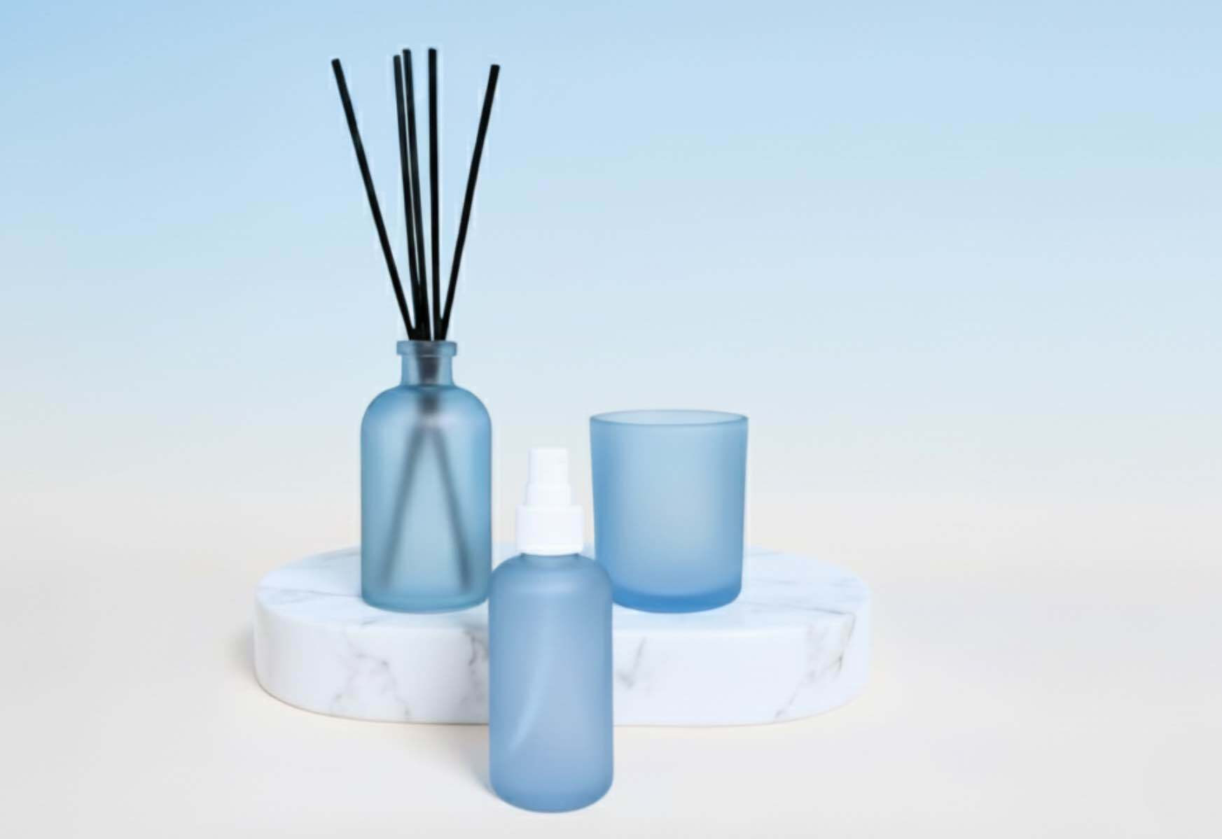 Frosted Sky Blue Containers