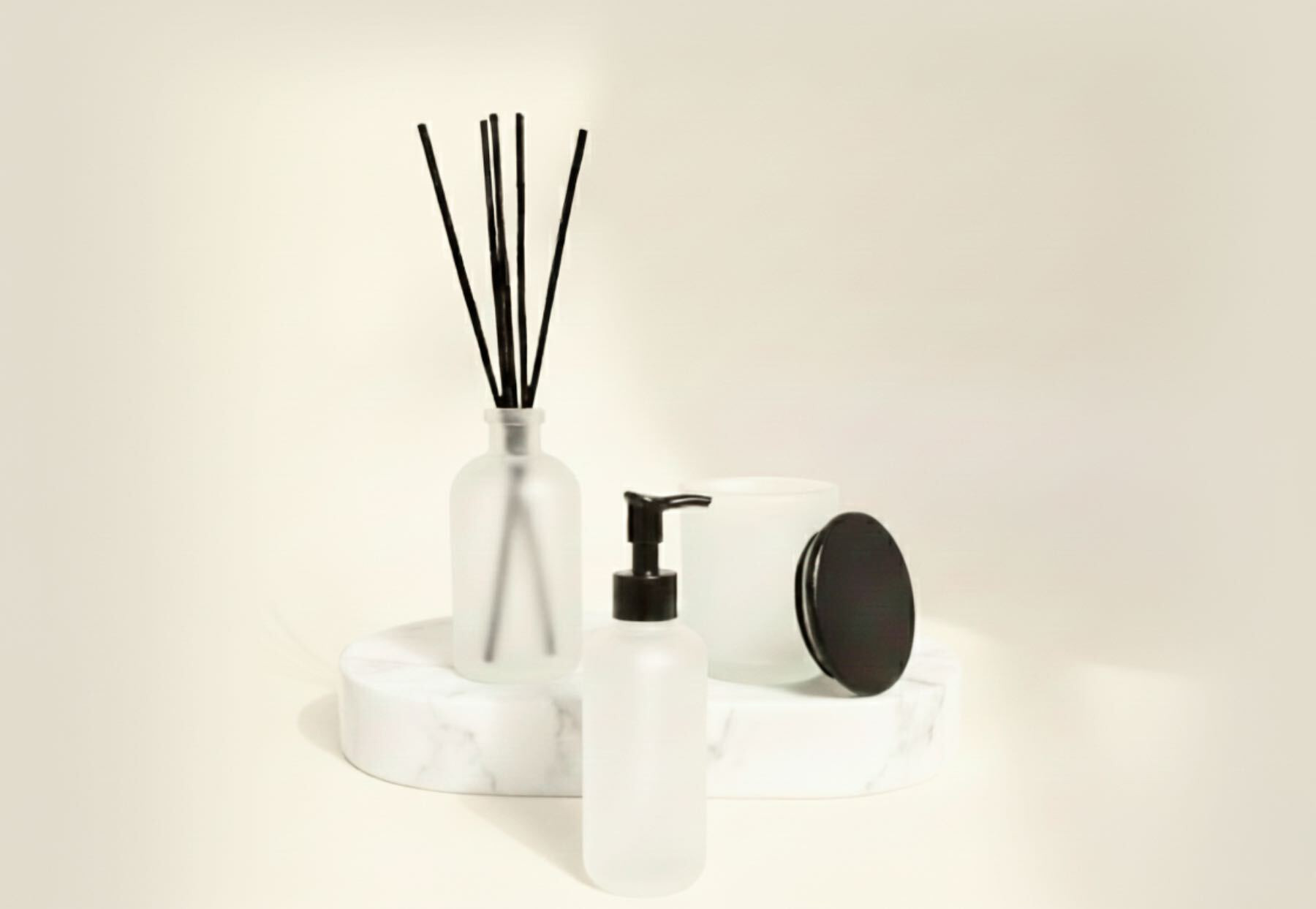 Frosted White Home Fragrance Containers