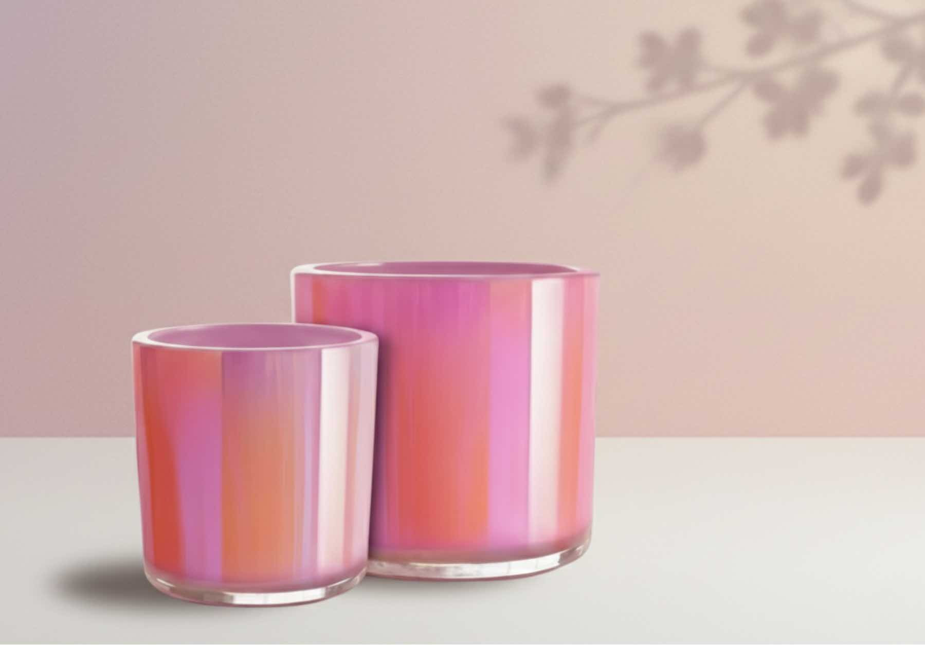 Iridescent Pink Home Fragrance Containers