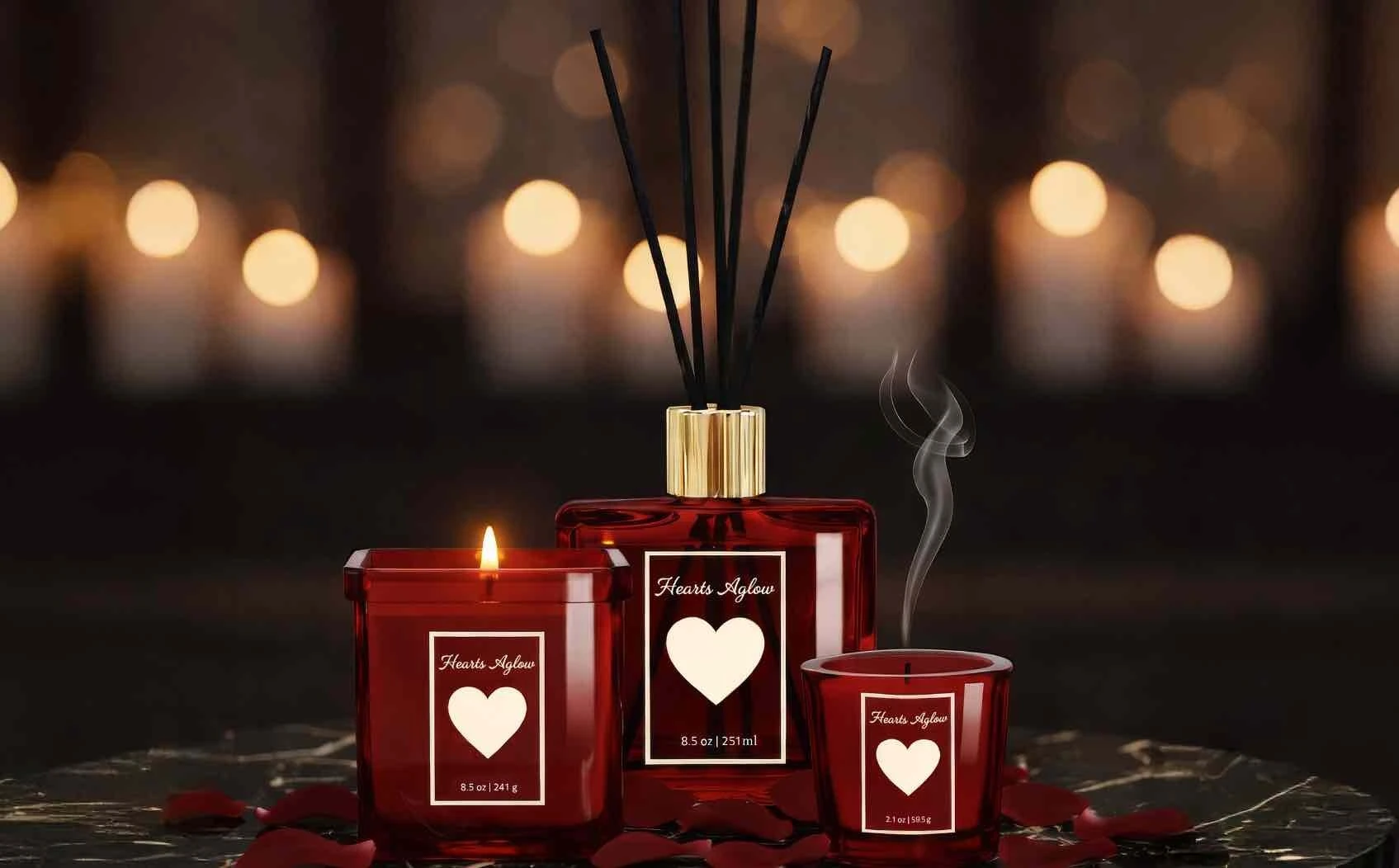 Valentine's Home Fragrance Containers