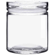 Calypso Glass Candle Jar with Airtight Glass Lid 12 oz - Glassnow