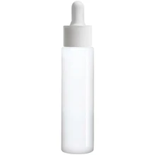 1.7 oz Cylindra Glossy Black Glass Bottle with Dropper - Glossy