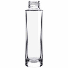 1.7 oz Cylindra Glossy White Glass Bottle with Dropper - Glossy