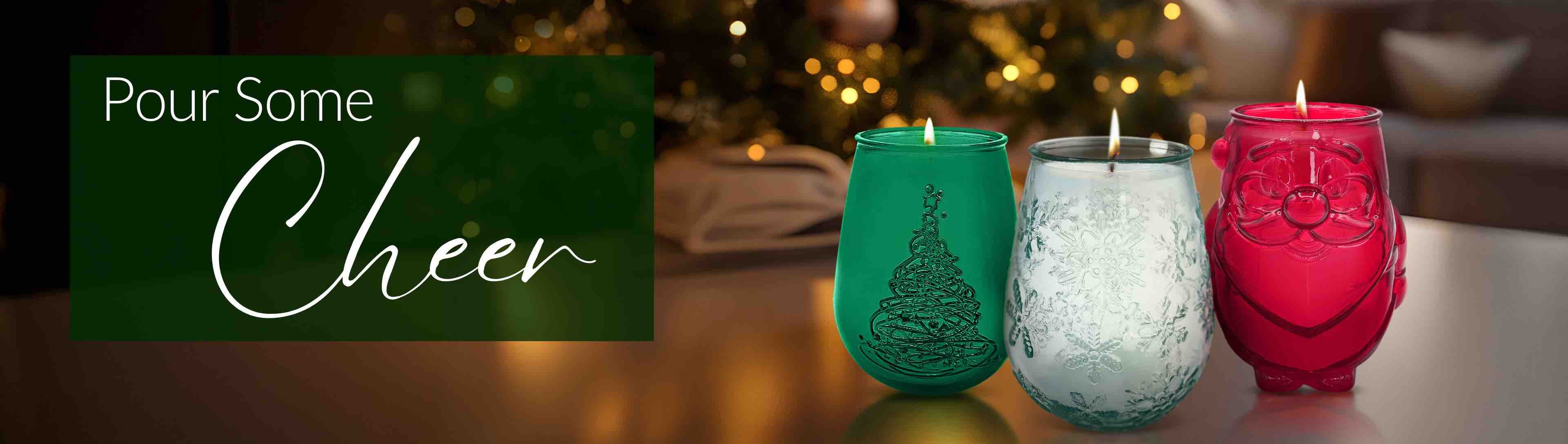 100 percent recycled Christmas candle containers